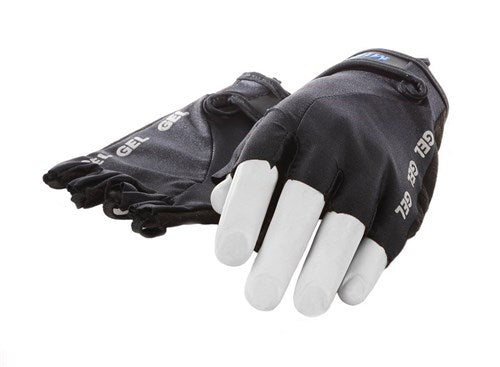 Mirage lycra guante tamaño xl gel negro dedo corto en la tarjeta