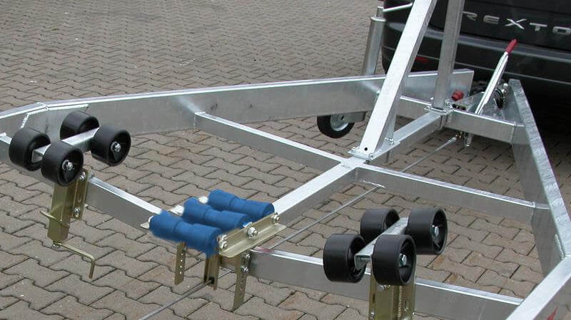 Rimorchio per sentina a rulli in gomma 115x86mm nero