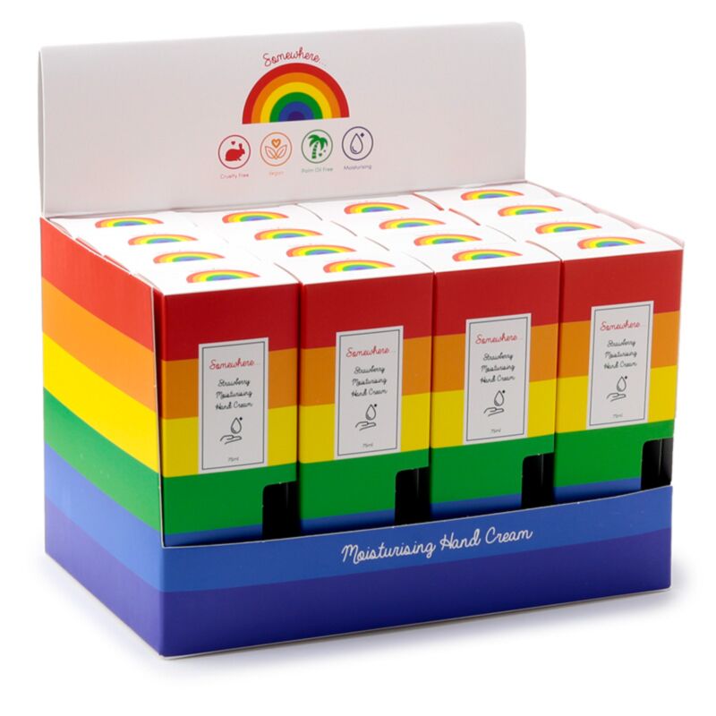 Somewhere Regenboog Handcreme 75ml - Strawberry