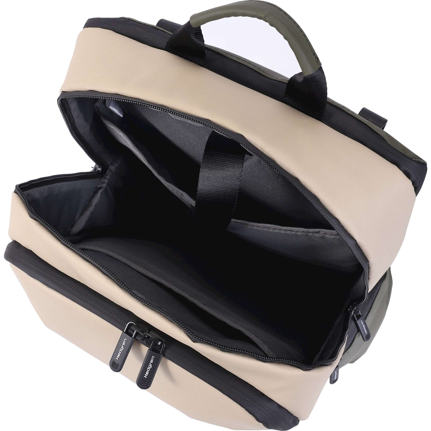 Hedgren commute bike stem rugtas 15,6l beige olive