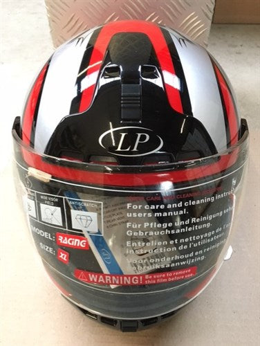 LP IntegrAalhelm XL 61cm Race Rood Silver