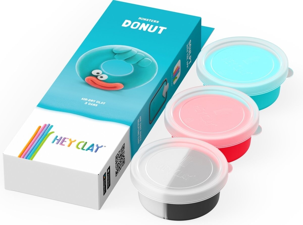 Hey-clay donuts 3 cans boetseerklei