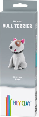 Hey-clay bull terrier 3 barattoli di pasta da modellare - afbeelding 1