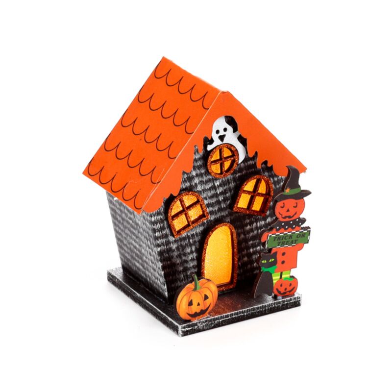 Trucco o trattamento inquietante House Pumpkin Halloween Decorazione a LED