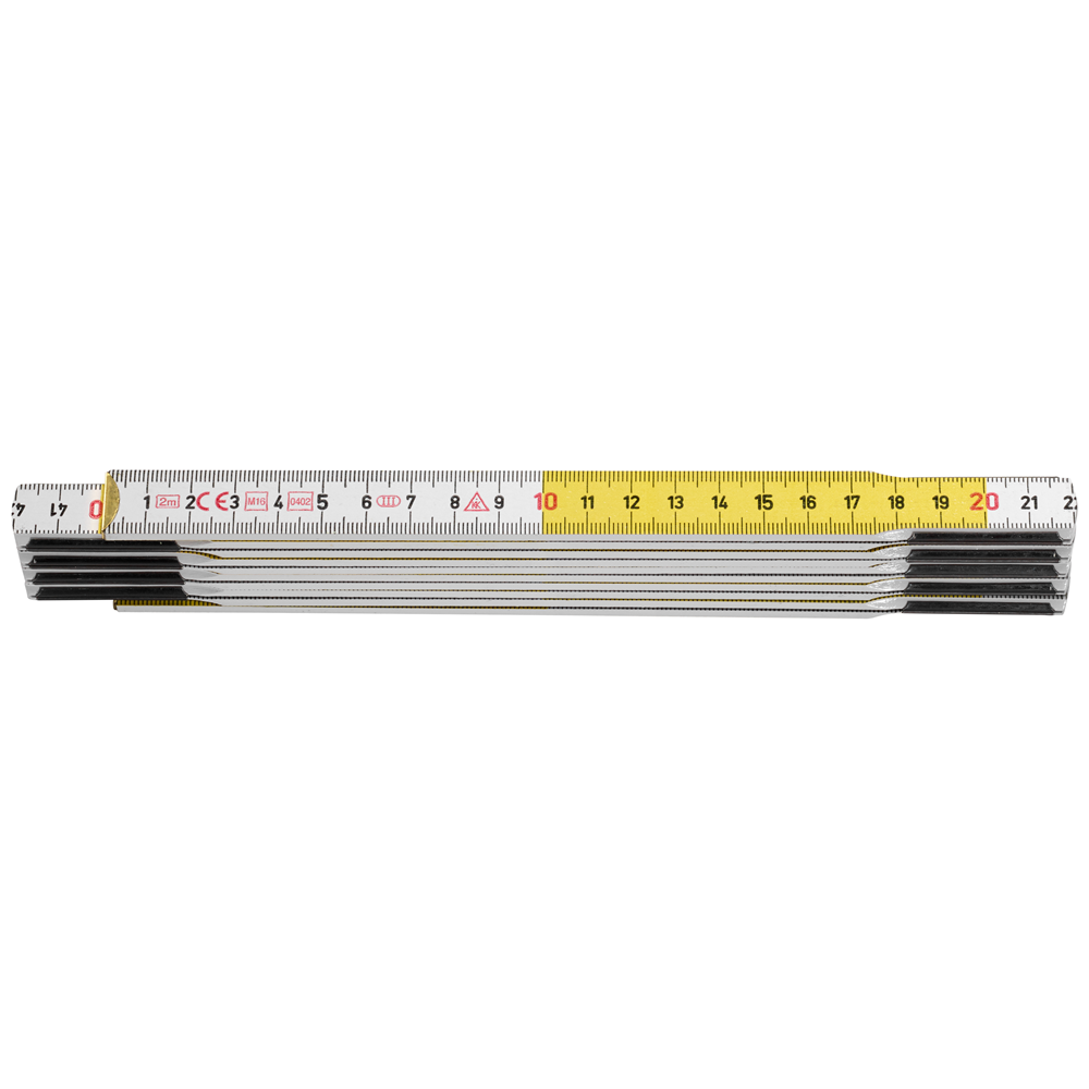 Metro pieghevole Hultafors t59 2m bianco giallo | 10 pezzi - hu105254
