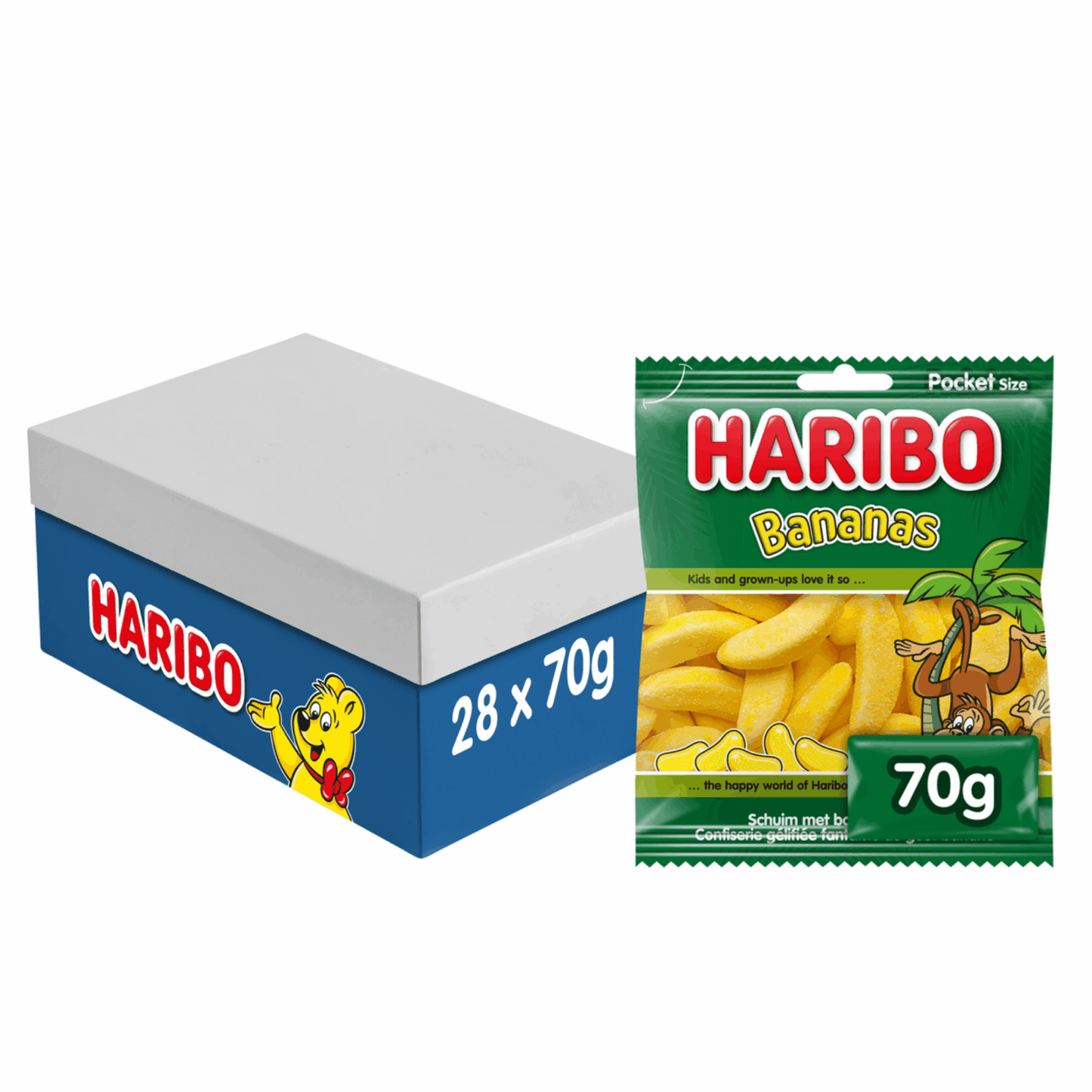 Busta di banane Haribo (28x 70gr)