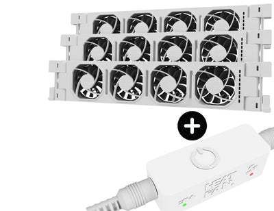 Heatfan 4 - radiatorventilator trio - wit + touch sensor