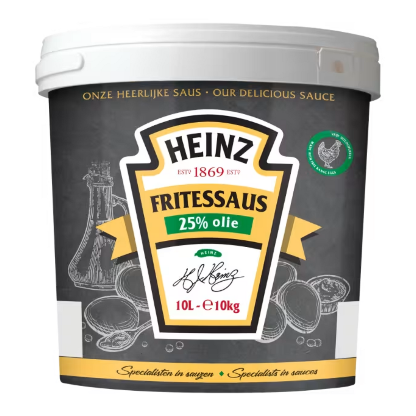 Salsa per patatine Heinz 25% olio (10 litri)