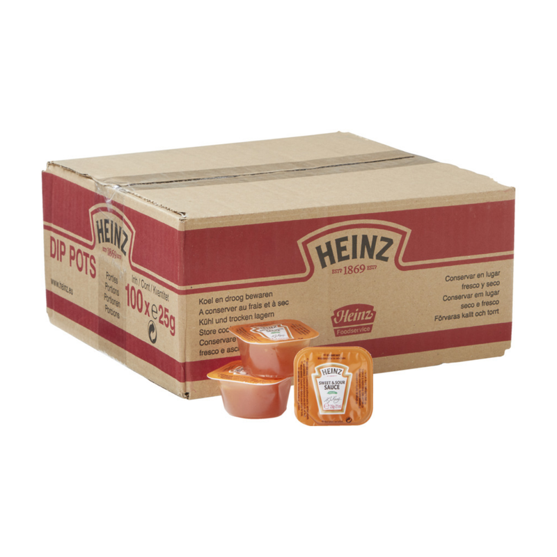 Tarros de salsa agridulce Heinz (100x 25gr)