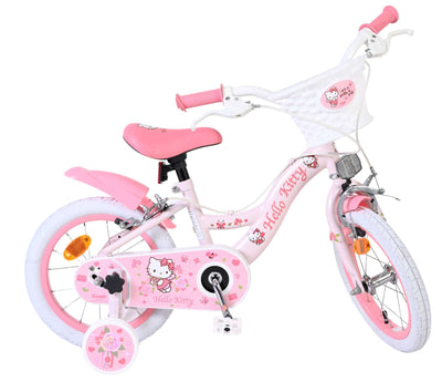 Bicicleta infantil hello kitty - niña - 14 pulgadas - rosa - dos frenos de mano
