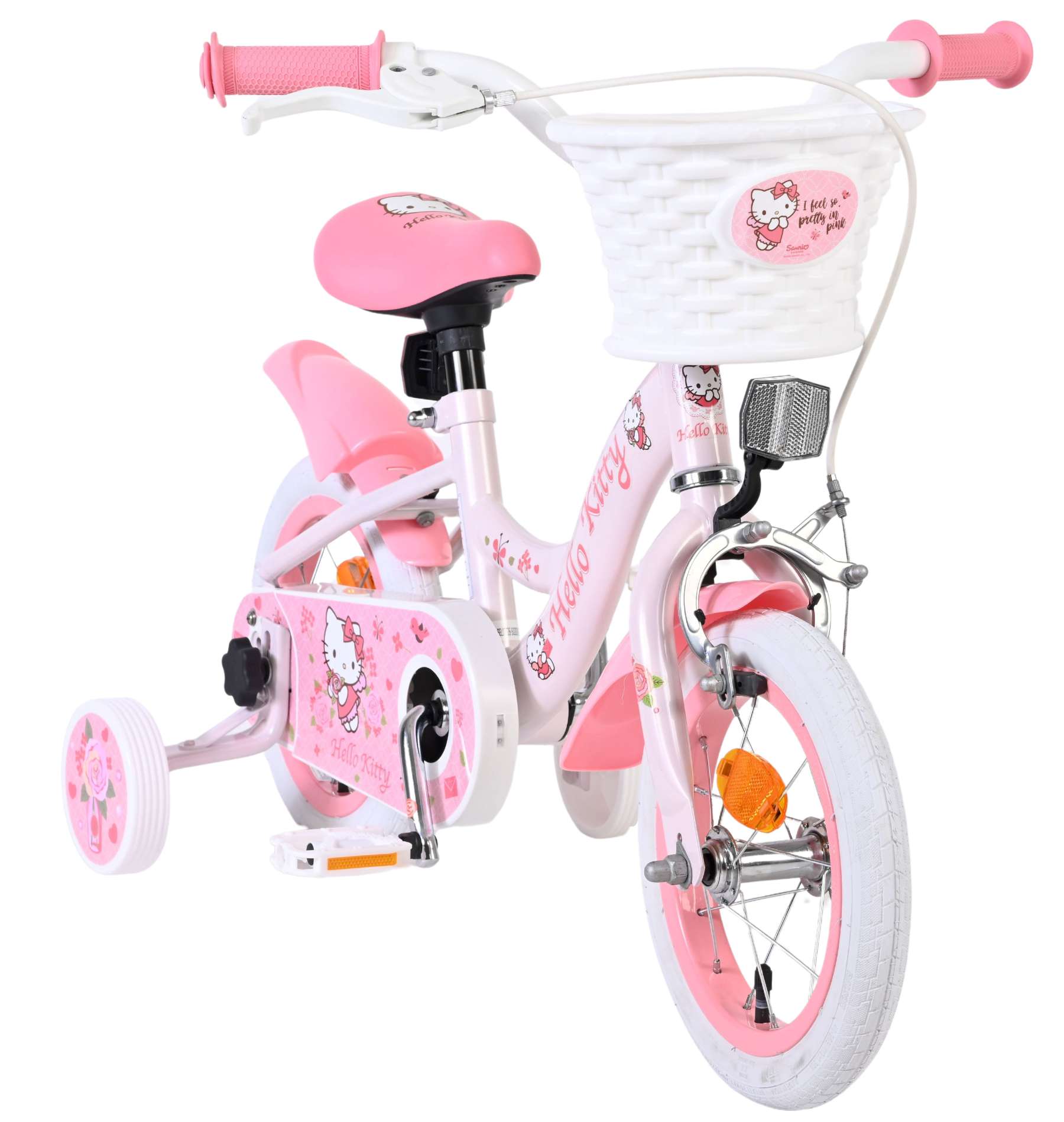 Bicicleta infantil Volare hello kitty - niña - 12 pulgadas - rosa