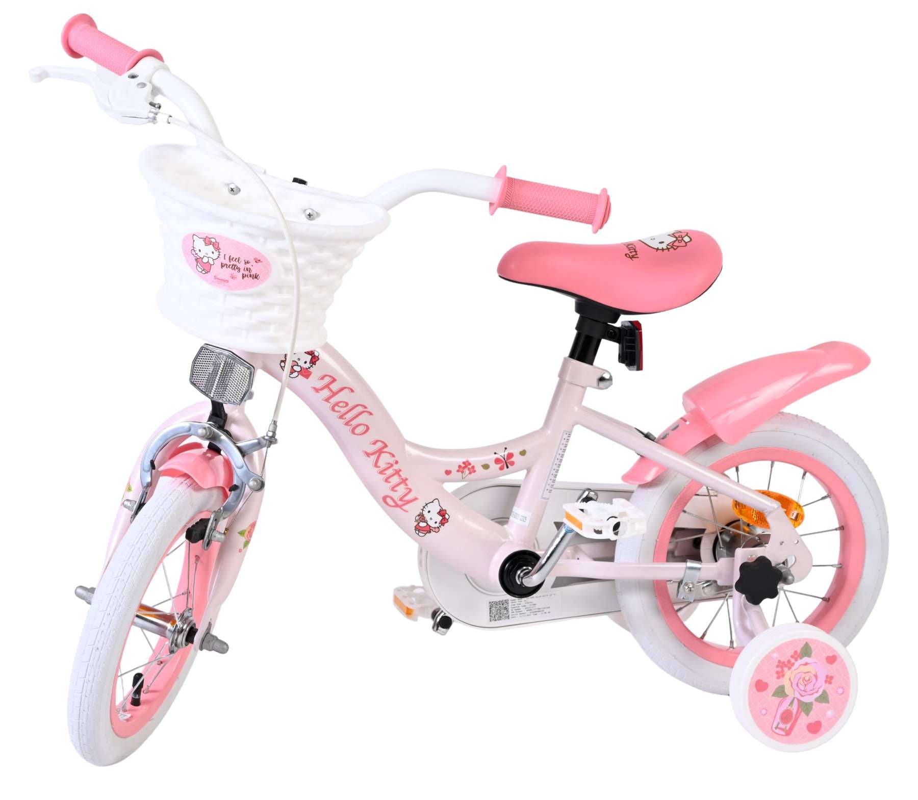 Bicicleta infantil Volare hello kitty - niña - 12 pulgadas - rosa