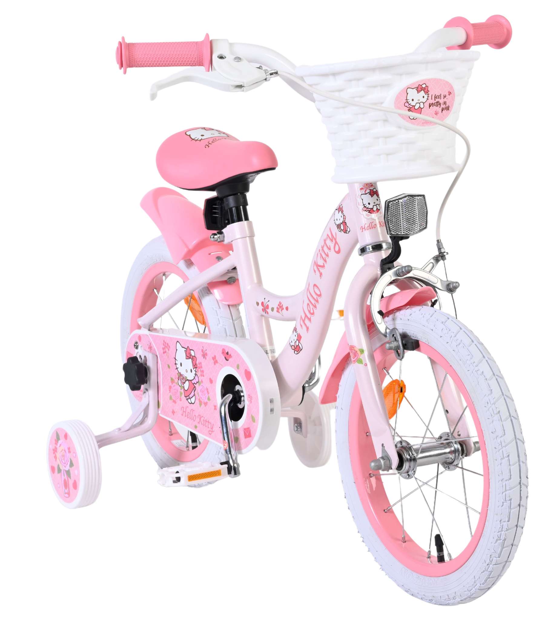 Bicicleta infantil Volare hello kitty - niña - 14 pulgadas - rosa