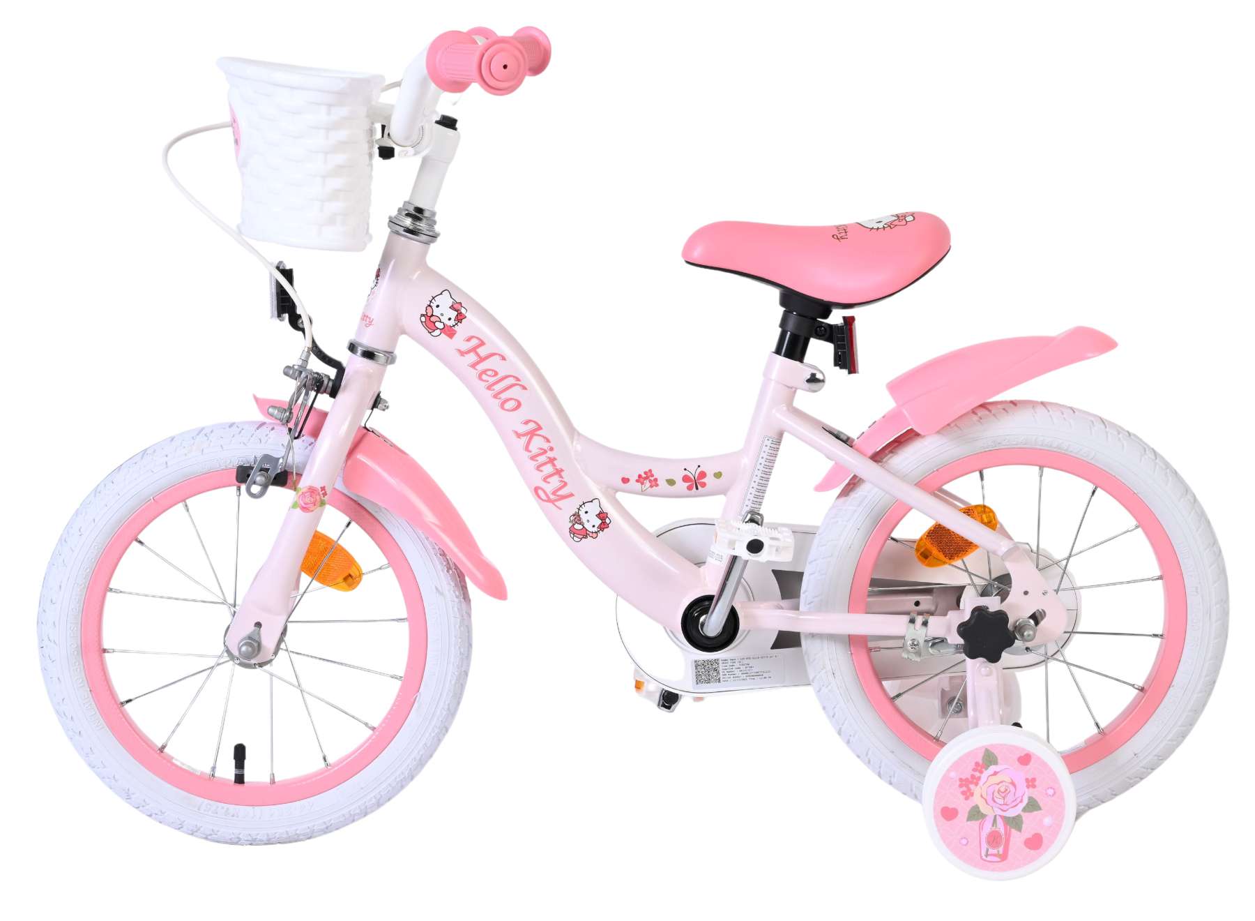 Bicicleta infantil Volare hello kitty - niña - 14 pulgadas - rosa