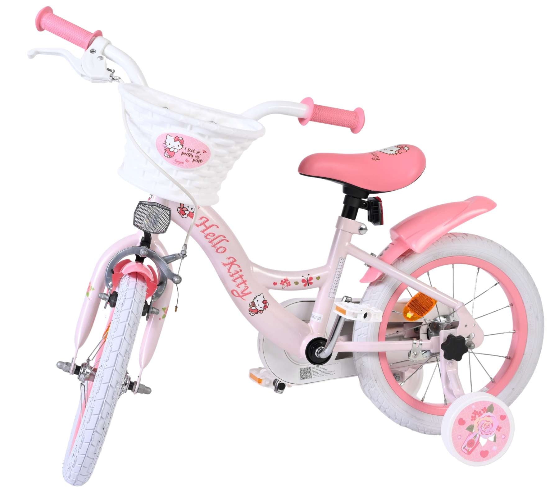 Bicicleta infantil Volare hello kitty - niña - 14 pulgadas - rosa