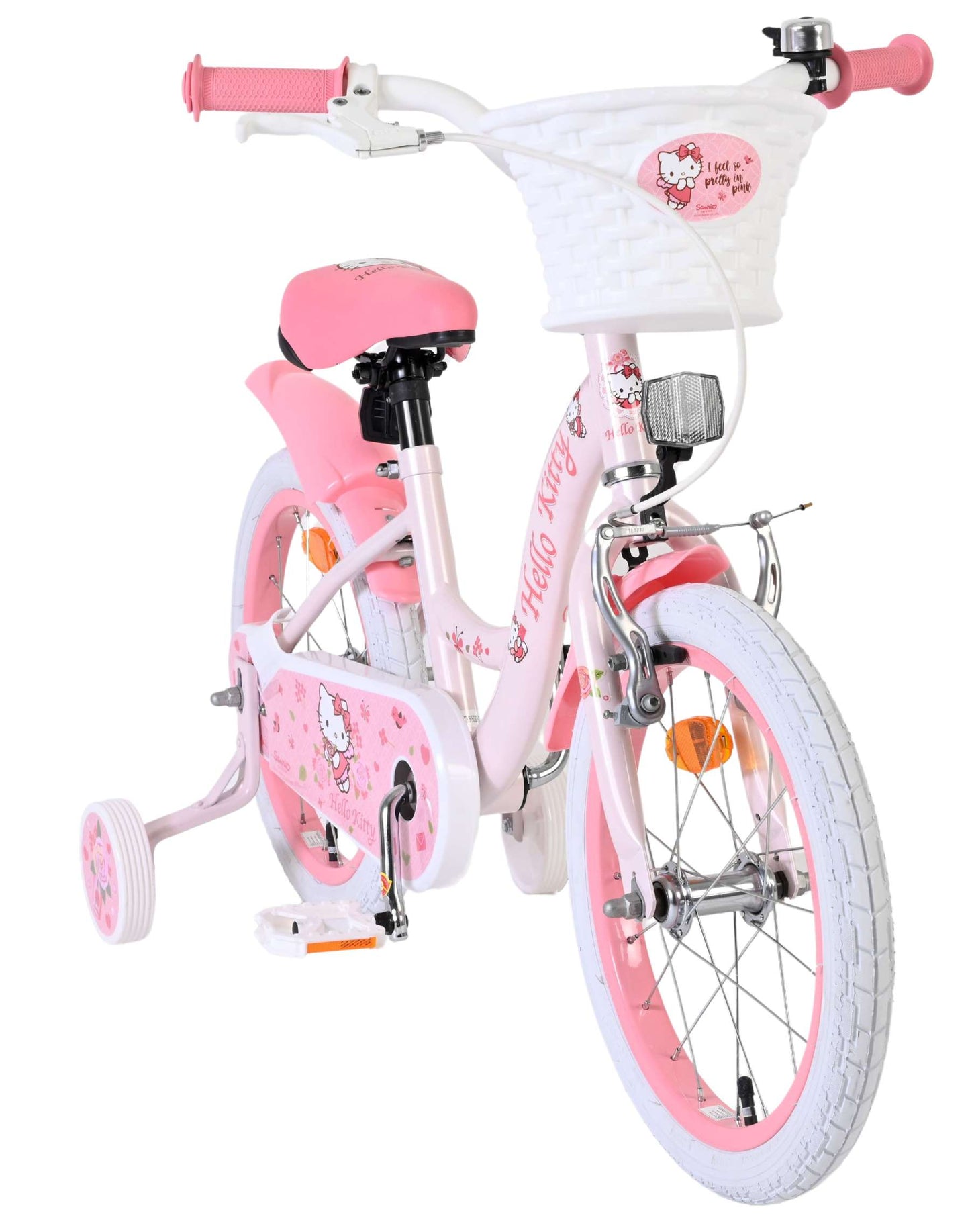 Bicicleta infantil Volare hello kitty - niña - 16 pulgadas - rosa