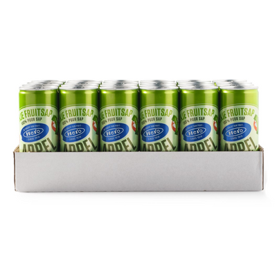 Lata pequeña de zumo de manzana Hero (24x 25cl)