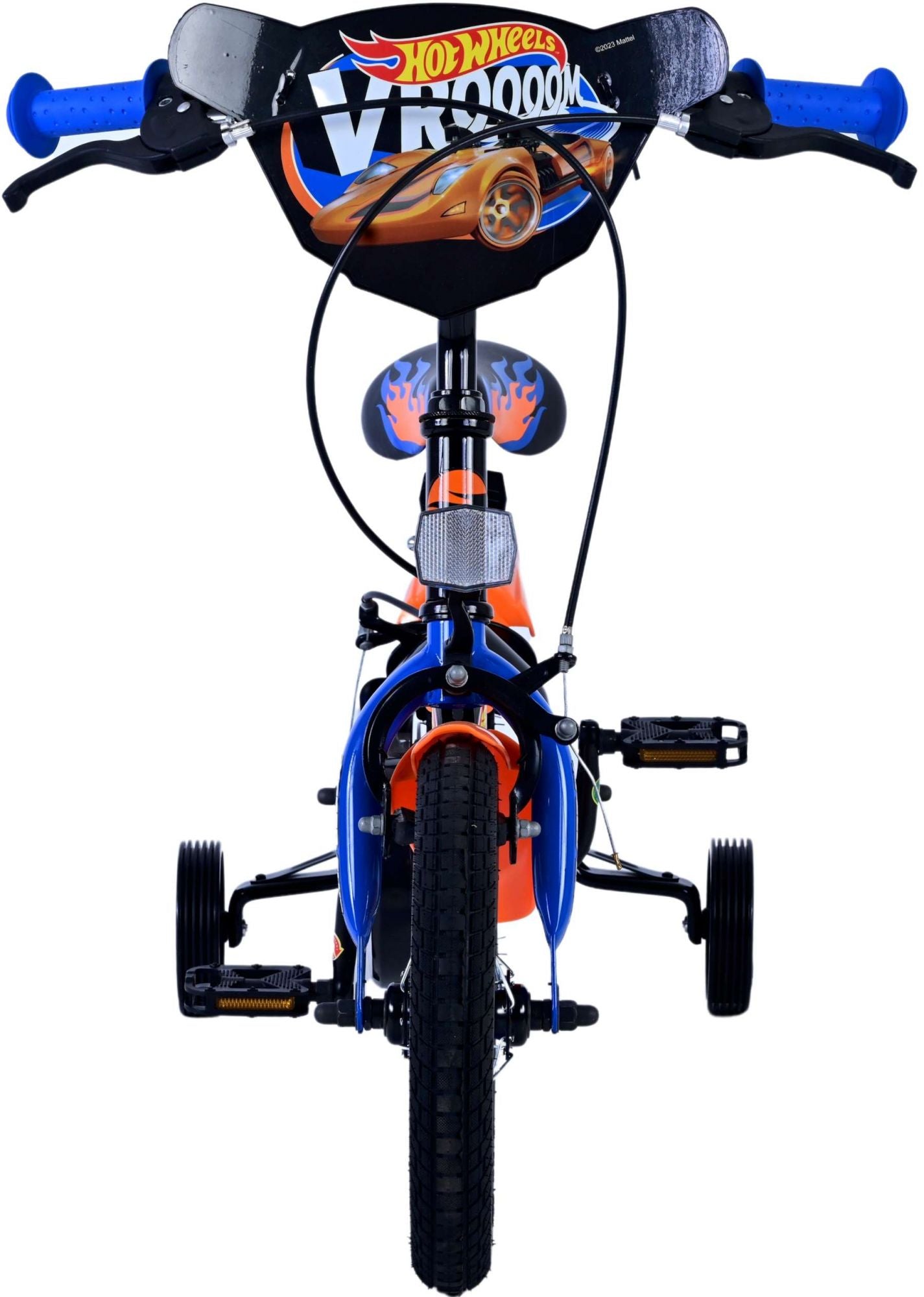Hot Wheels Kinderfiets Jongens 12 inch Zwart Oranje Blauw Twee handremmen