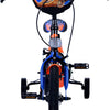 Volare hot wheels kinderfiets - jongens - 12 inch - zwart oranje blauw - twee handremmen