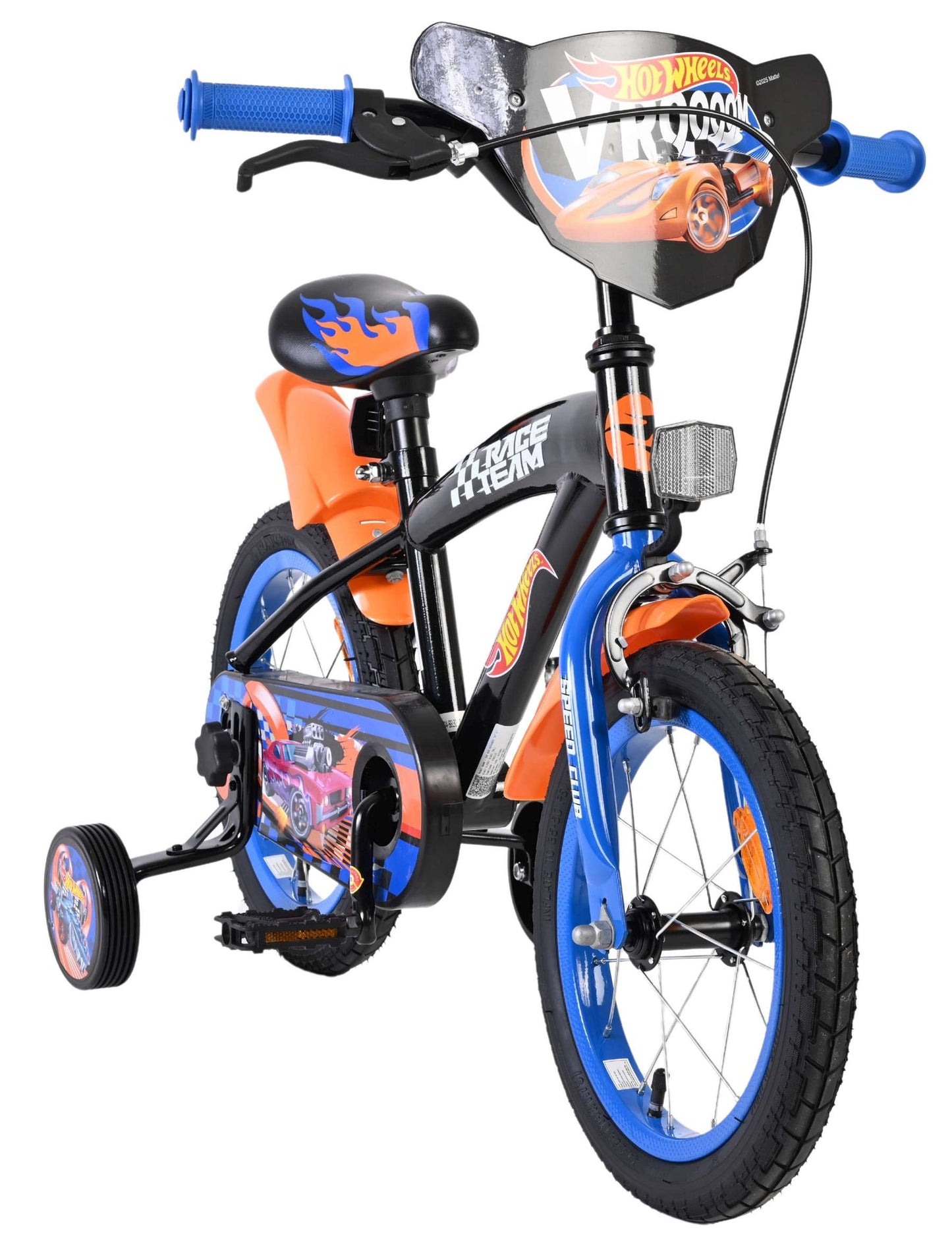 Heiße räder bicicletta per bambini hot wheels - ragazzi - 14 pollici - nero arancione blu