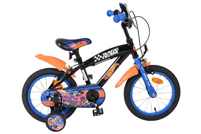 Bicicleta para niños Heiße räder hot wheels - niños - 14 pulgadas - negra - dos frenos de mano