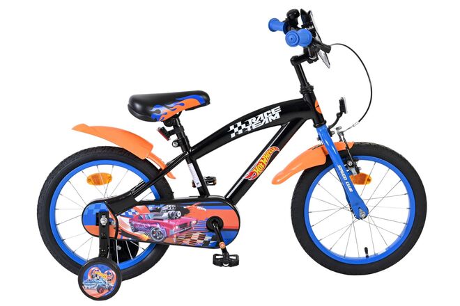 Heiße räder bicicletta per bambini hot wheels - ragazzi - 16 pollici - nero arancione blu