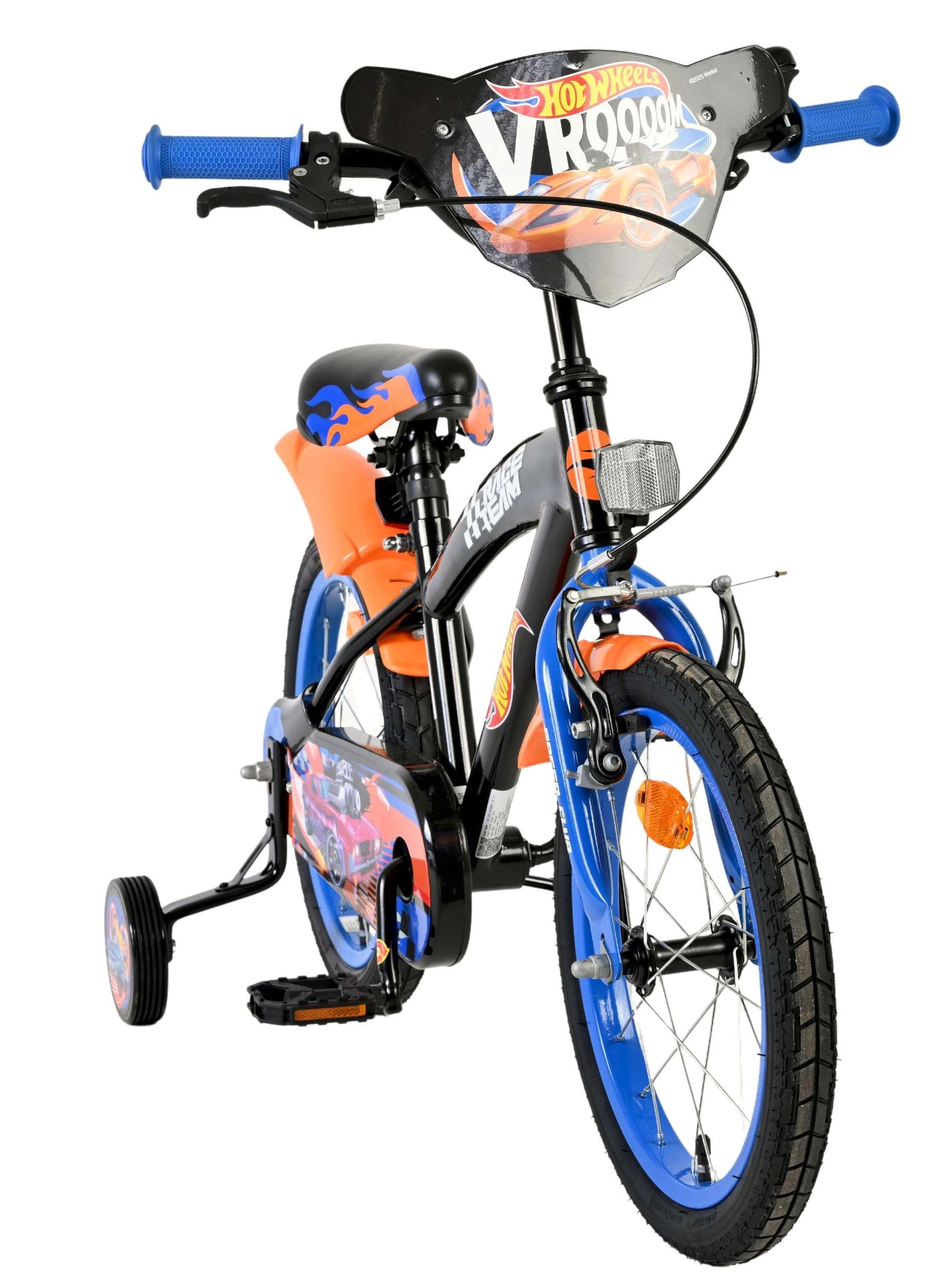 Heiße räder bicicletta per bambini hot wheels - ragazzi - 16 pollici - nero arancione blu