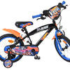 Bicicletta per bambini Heiße räder hot wheels - ragazzi - 16 pollici - nero arancione blu - due freni a mano