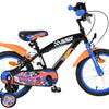 Bicicleta para niños Heiße räder hot wheels - niños - 16 pulgadas - negro naranja azul - dos frenos de mano