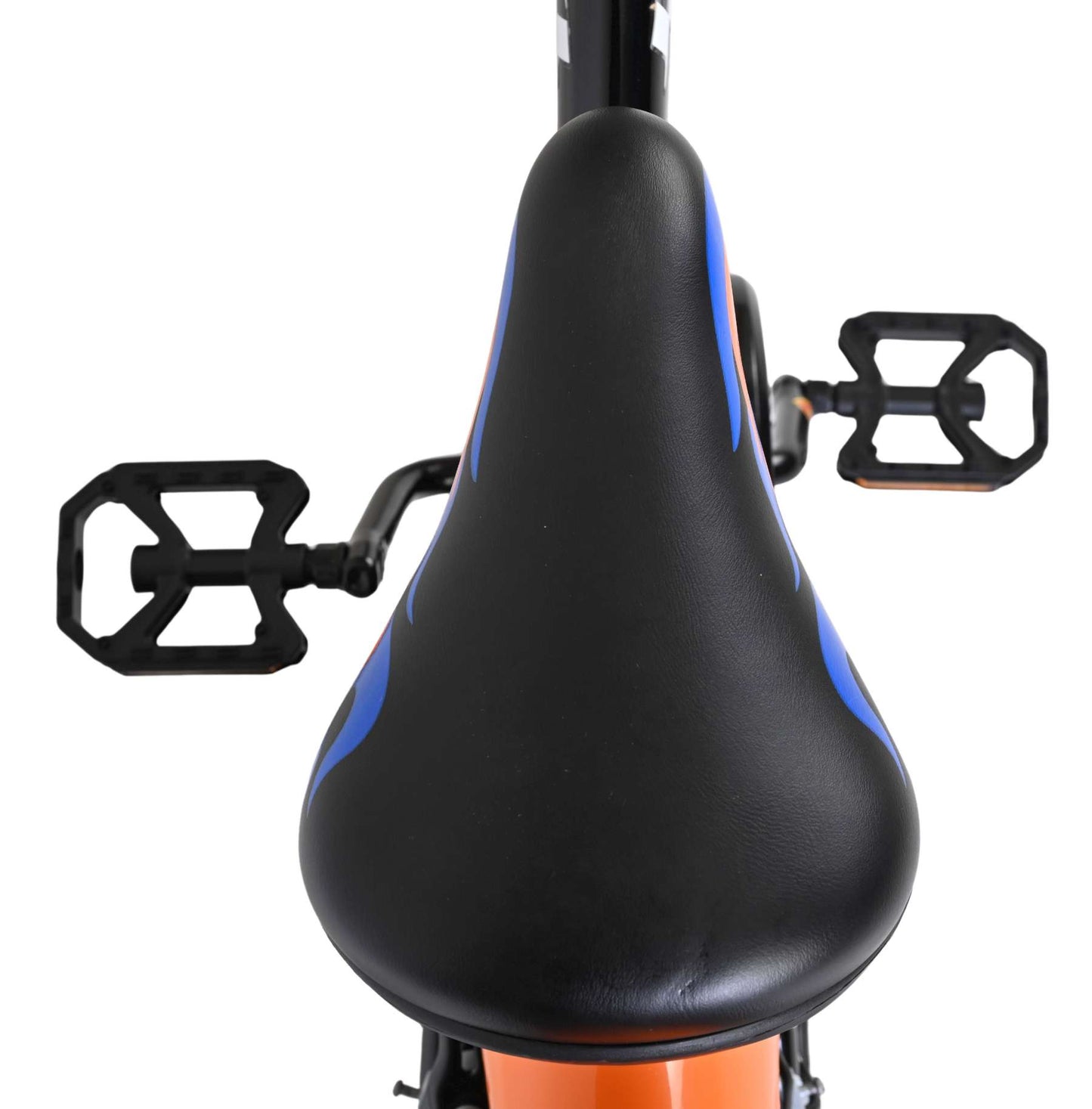 Bicicleta para niños Heiße räder hot wheels - niños - 16 pulgadas - negro naranja azul - dos frenos de mano