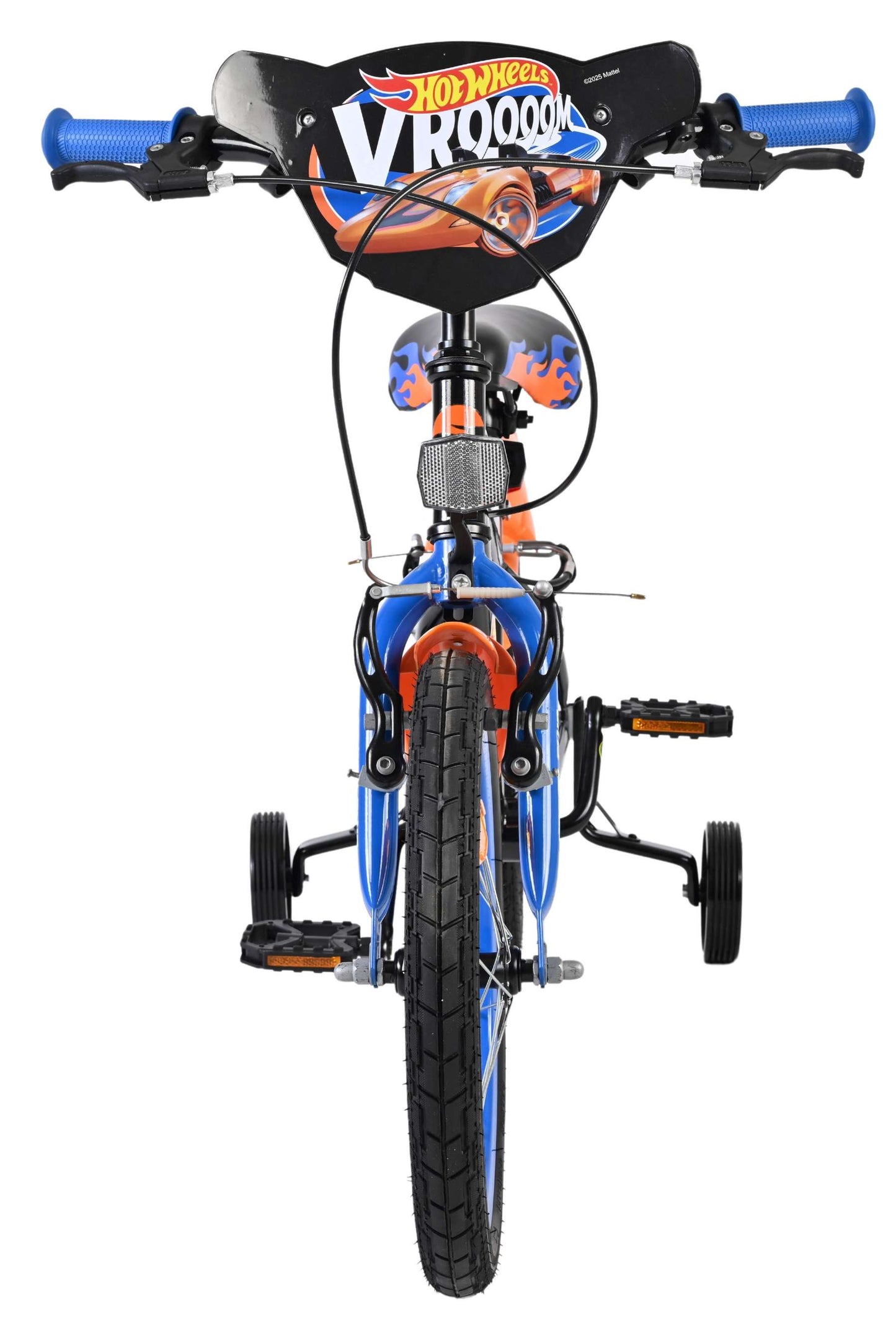 Bicicletta per bambini Heiße räder hot wheels - ragazzi - 16 pollici - nero arancione blu - due freni a mano