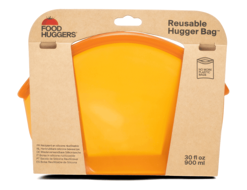 Food huggers herbruikbare bewaarzak - 900ml - amber