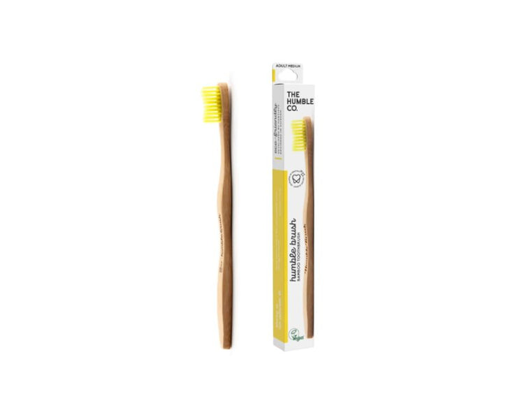The Humble Co. Giallo medio di bambù di spazzolino da denti