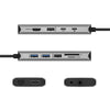 Icy box ib-dk4061-cpd dockingstation (antraciet, usb-a, usb-c, hdmi, kaartlezer, gigabit lan)
