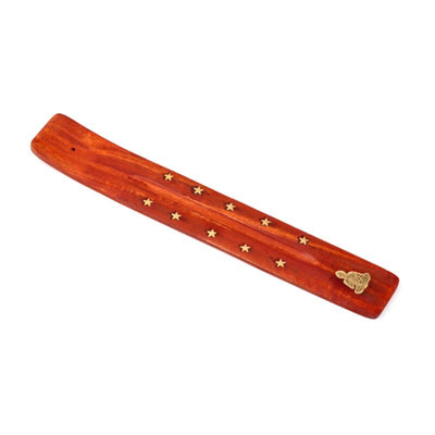 Soportista de incienso de madera de Mango de Buda Star para palos