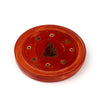 Mango Wood Round Inciense Soportista Buda incrustación