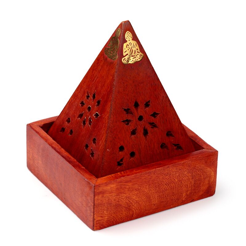 Supporto per incenso piramide di mango Kegels Buddha