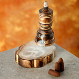 Cut Hamsa Mangohout Backflow incense holder - afbeelding 2