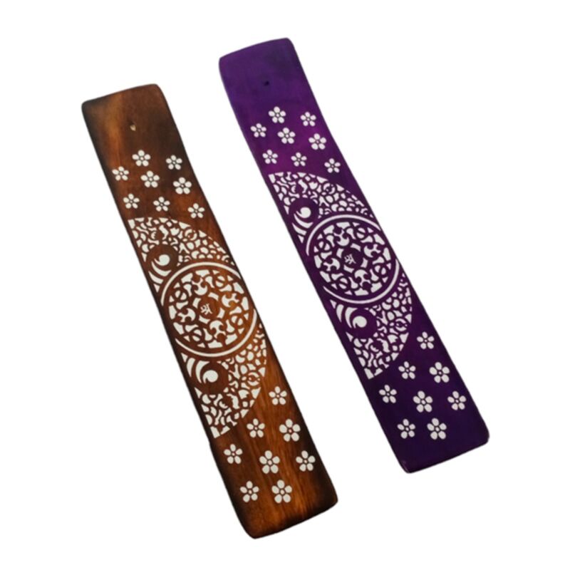 Flora Mango Wood Incense Holder Box per bastoncini