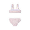 Sunset grid | oranje wit meisjes uv bikini