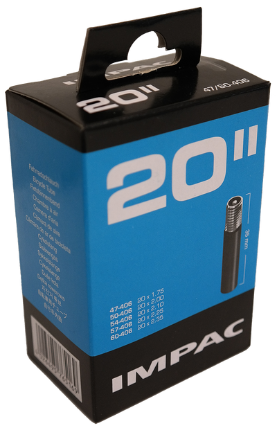 Tubo interno IMPAC (di Schwalbe) AV20 20x1.75 Etro 40 60-406 Valiel: Valvola di Auto Schrader 35mm