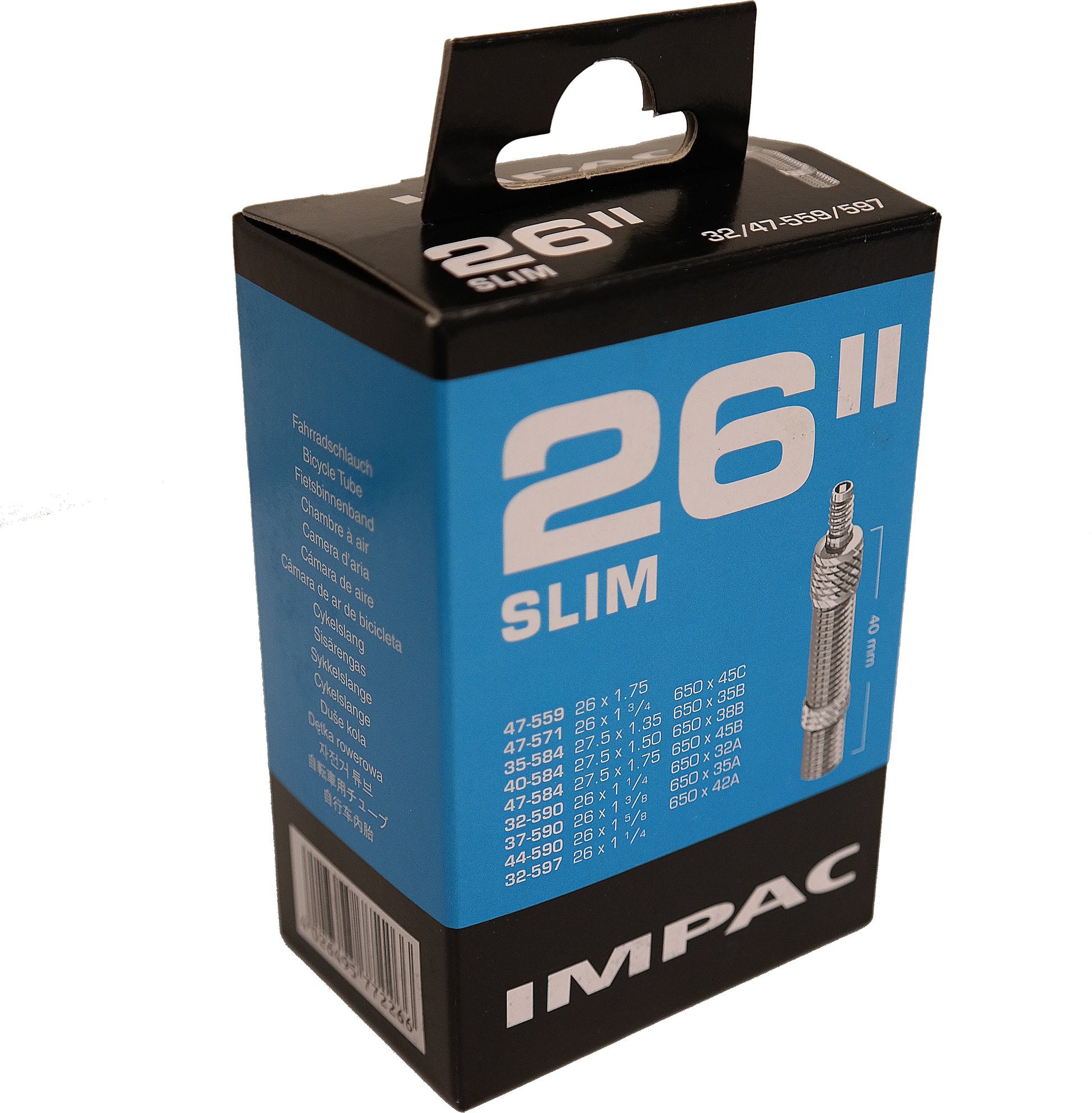 IMPAC (Schwalbe) Tubo interno DV12 26 pollici 32 47-597 40 mm