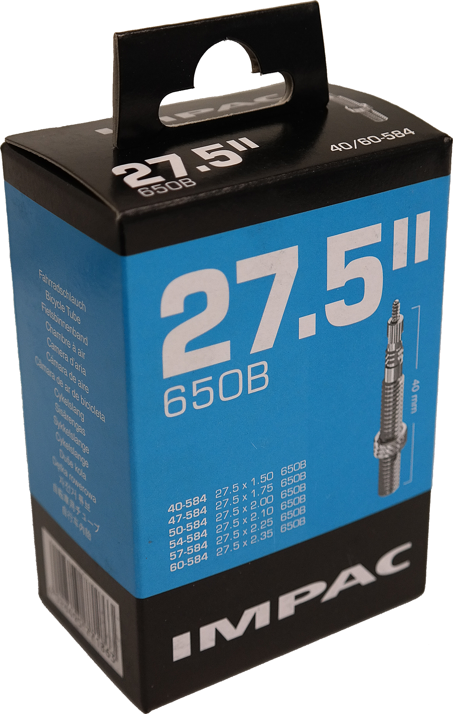Impac (schwalbe) binnenband sv21 27.5 inch (40 60-584) 40mm