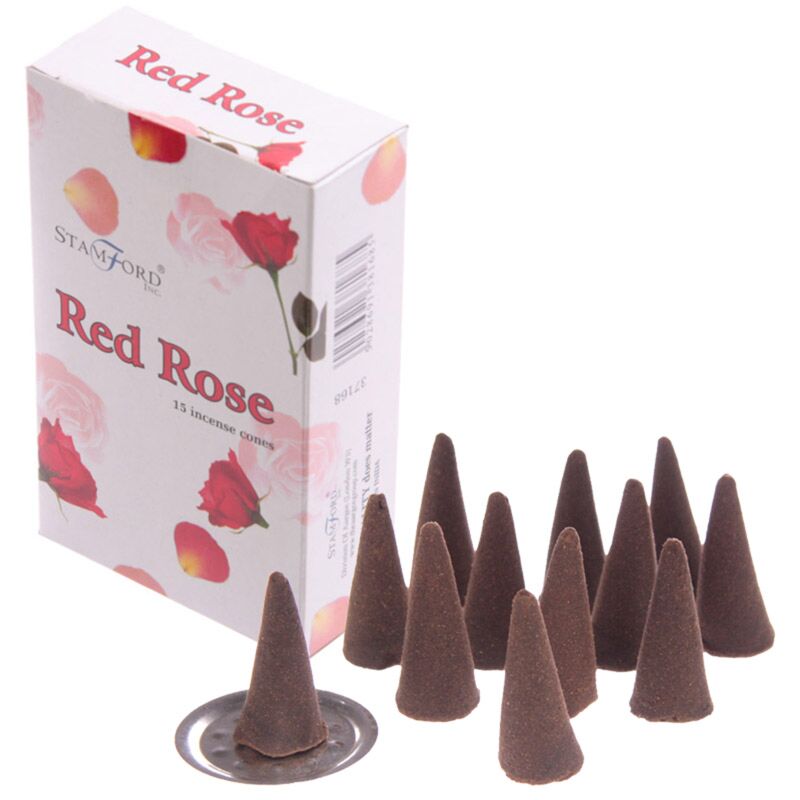 Rosa rossa 37168 - Coni di incenso Stamford
