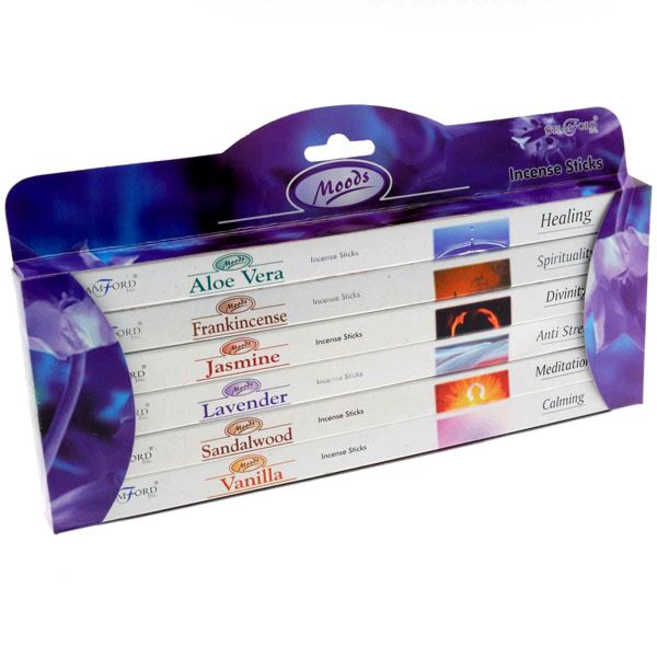 37148 moods - Varitas de incienso Stamford Hex caja regalo 6 paquetes