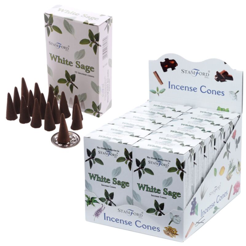 37176 White Sage - Stamford Incense Coni