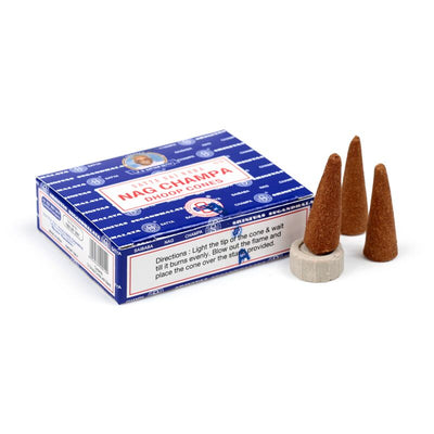 01431 Nag Champa Dhoop - Conos de incienso Satya Sai Baba
