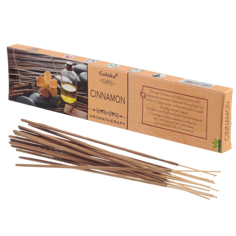 Cannella - bastoncini di incenso dell'aromaterapia di Goloka