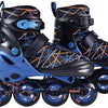 Pattini in linea Move: strisce nero blu (562410) misura 38 41