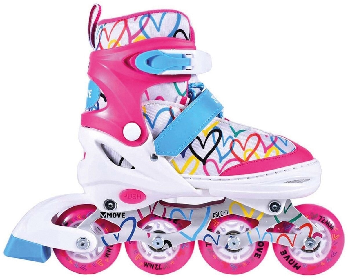 Patines en línea Move: love blanco rosa (562411) talla 34 37